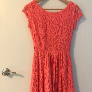 Orange Lace Dress